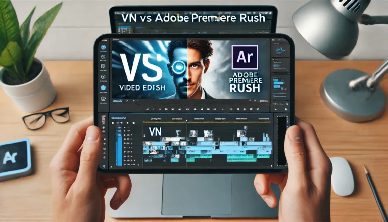 A tablet on which VN VS ADOBE compassion is showing