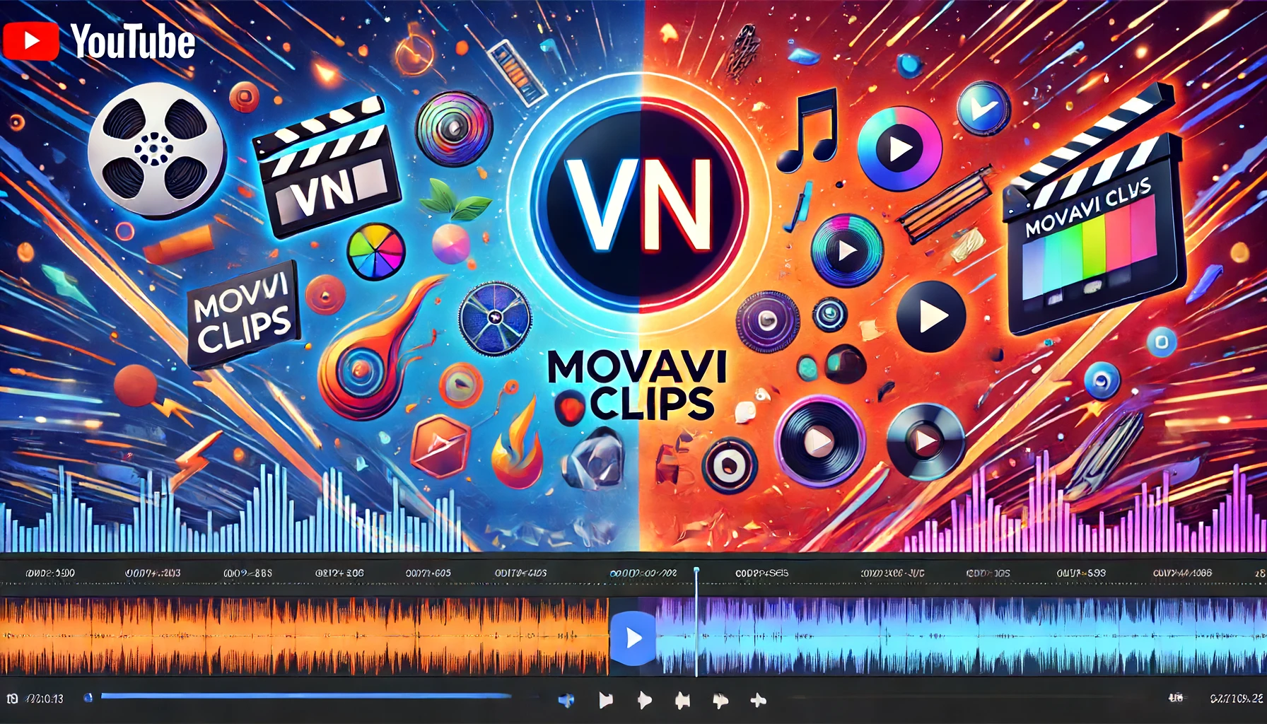 VN Video Editor vs Movavi Clips video Editor thumbnail